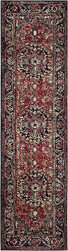 Miniatura 2 de SAFAVIEH Vintage Hamadan Collection - Alfombra de pasillo, 2 pies 3 pulgadas x 22 pies, diseño oriental tradicional persa, no desprende pelusa y de