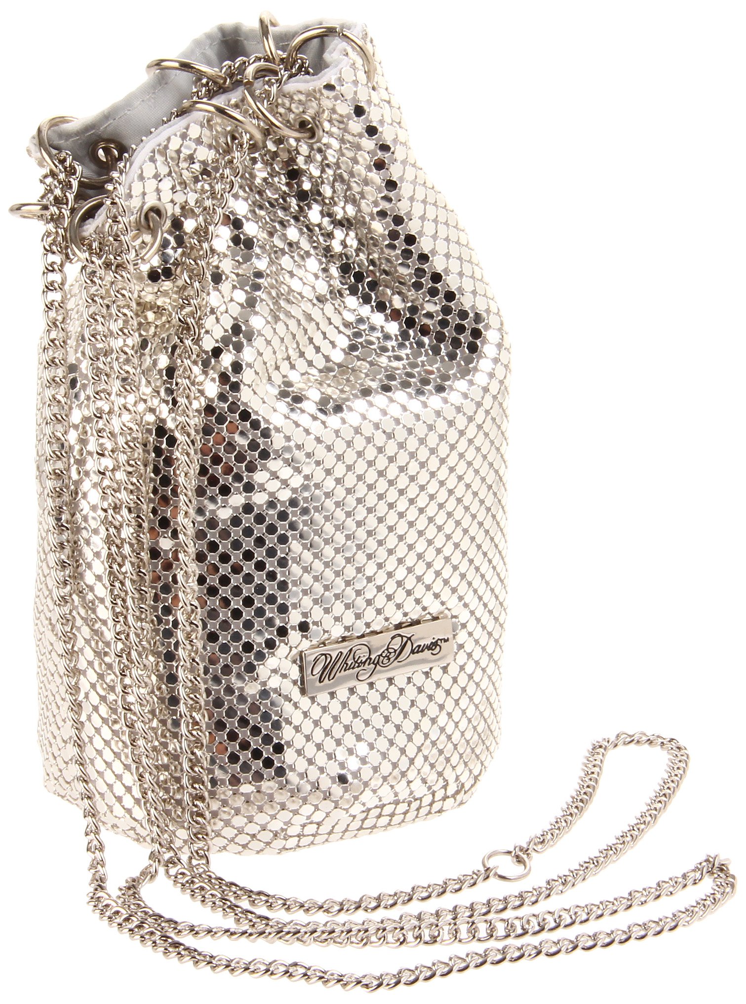 Whiting & Davis Chain Tassel Pouch, Silver