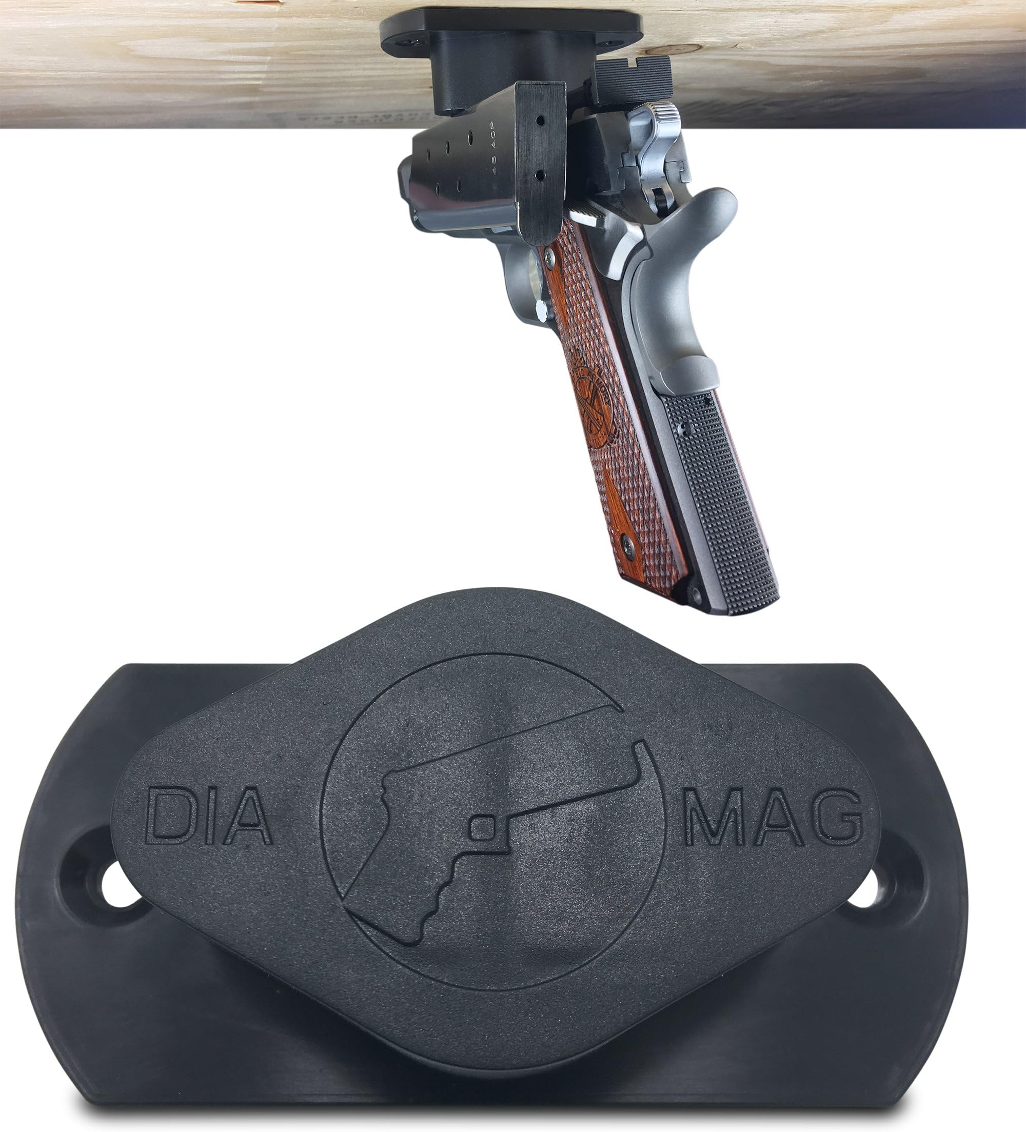 Tacticon Gun Magnet | Magnetic Car Holster | Handgun & Pistols Mounts | Steering Wheel Holder for Car | Vehicle Guns & Pistol Mount Holster | Fast Installation | Holds Over 25 Lbs.