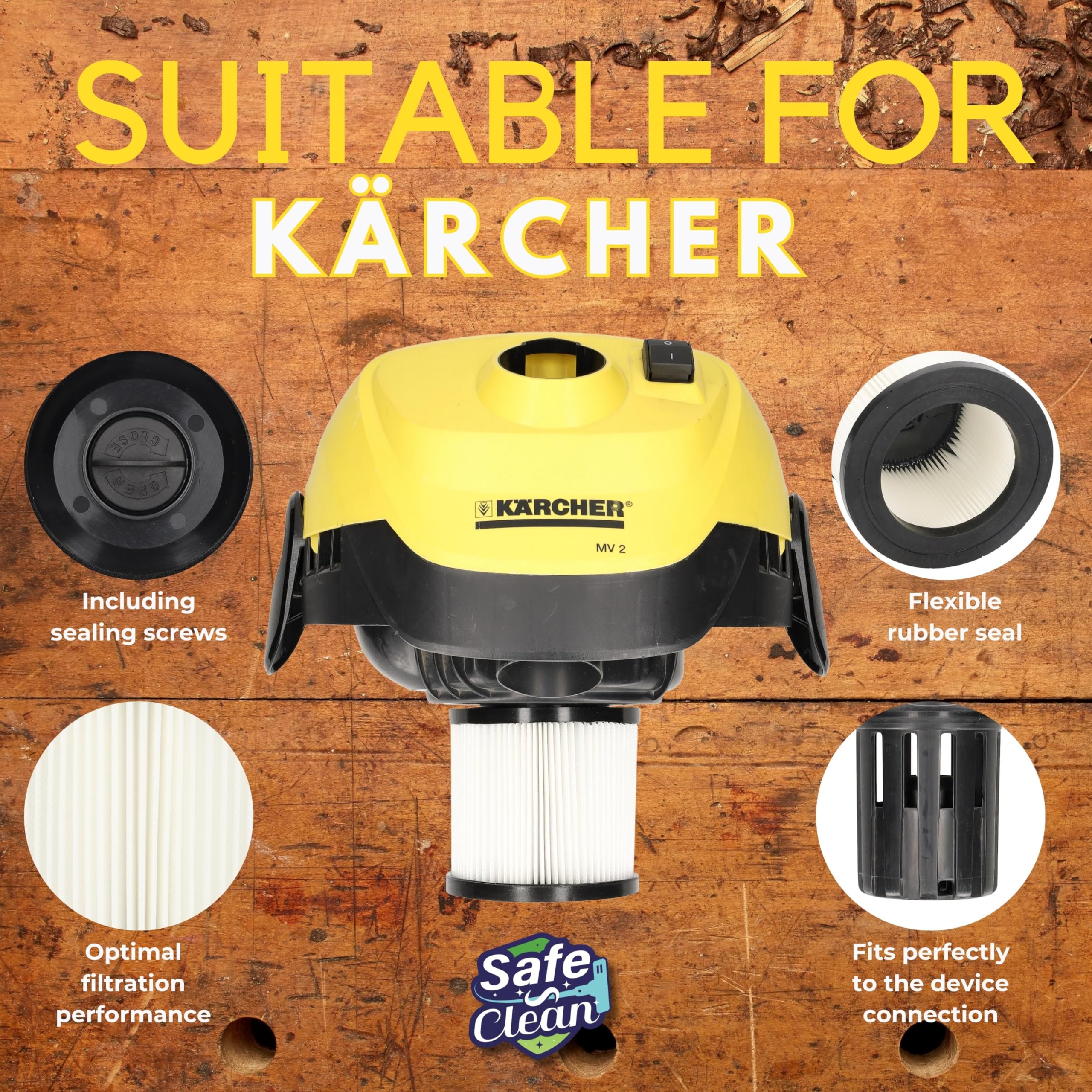 Filter für Kärcher WD3, WD2, WD1, MV3