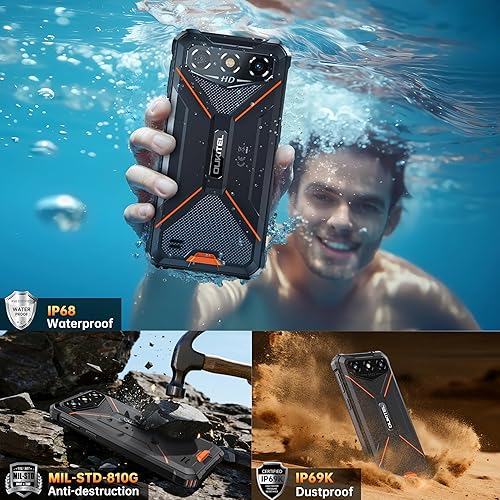 Miniatura 3 de OUKITEL G3 Smartphone resistente desbloqueado -16 GB+128 GB1 TB TF Pantalla HD de 6 pulgadas IP68IP69K Teléfono Android resistente, batería de 6300