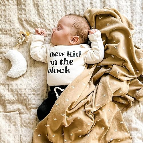 Miniatura 9 de Ali+Oli Soporte para chupón de algodón de muselina de felpa (luna-marfil) soporte suave para bebés, soporte de felpa para chupetes, lindo soporte de