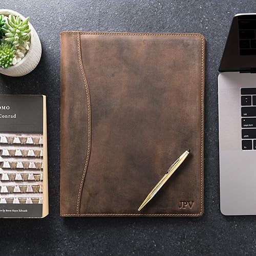 Miniatura 6 de PEGAI Padfolio de cuero personalizado  Marshall (marrón arena)