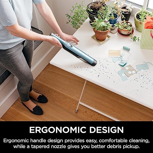 Miniatura 8 de Shark WV201BLBRN WANDVAC - Aspiradora de mano inalámbrica, ligera y portátil de 1.4 libras con potente succión, base de carga, vaciado de un toque