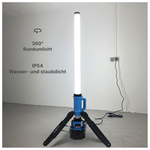 Ledino Hybrid LED Stehlampe 60W 360° Baustrahler für Akku und Netzbetrieb