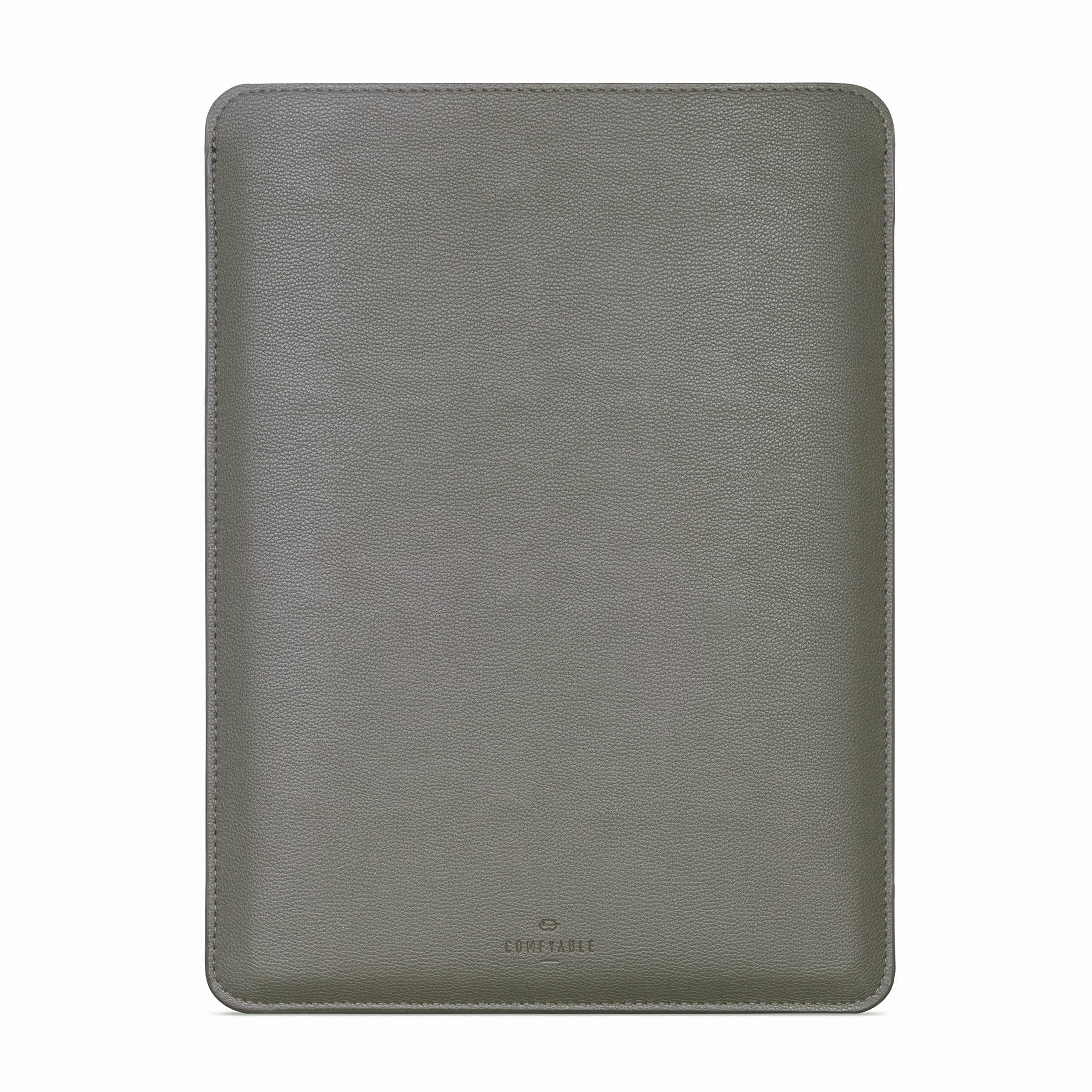Comfyable Laptop Sleeve 13 Inch Precisely Compatible with MacBook Air M5 2026 &amp; MacBook Pro/Neo A18, Faux Leather Cover Case, Khaki Green