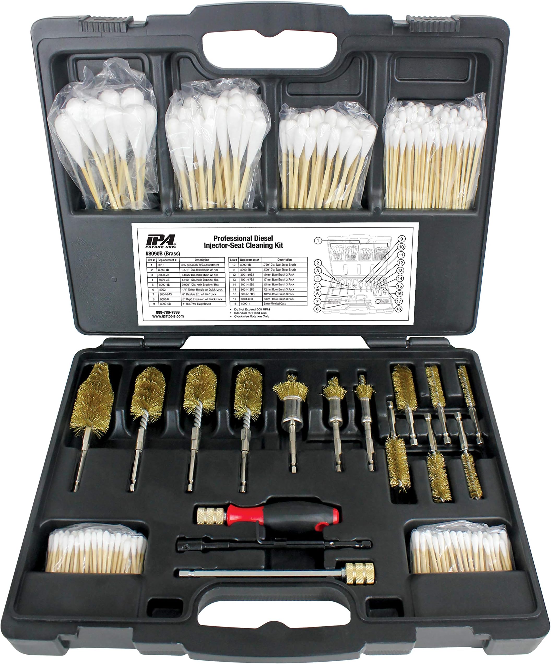 Professional Diesel Injector-Seat Cleaning Kit (Brass) IPA 8090B