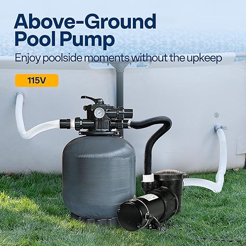 Miniatura 2 de VIVOHOME - Potente bomba autocebante de piscina con filtro de cesta