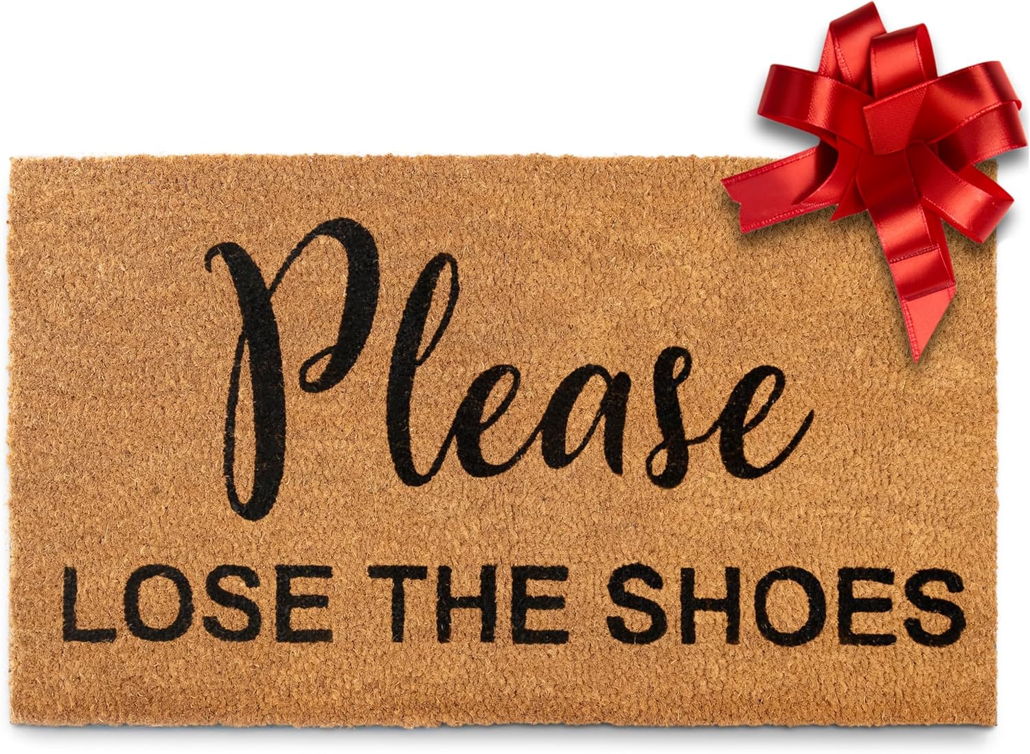 MAINEVENT Please Lose The Shoes Funny Doormat 30x17 Inch, Lose The Shoes Welcome Mat, Shoes Off Doormat, Coir Funny Outdoor Door Mat