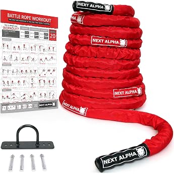Battle Rope 38mm/50mm 9m/12m/15m Schutzh lle Wandanker Workout Instruction Poster