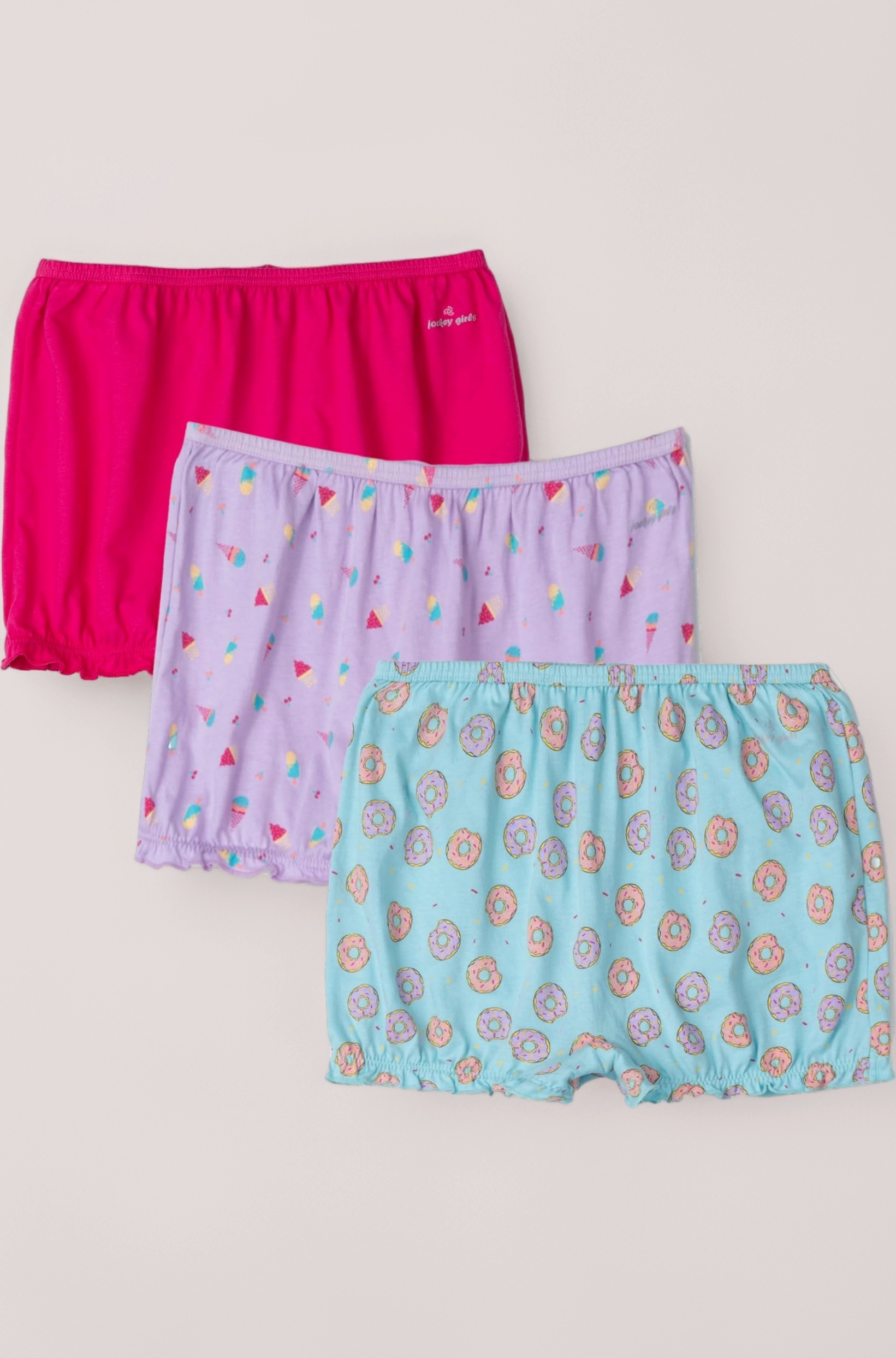 SG01 Girl's Super Combed Cotton Panty with Ultrasoft Waistband (Pack of 3)