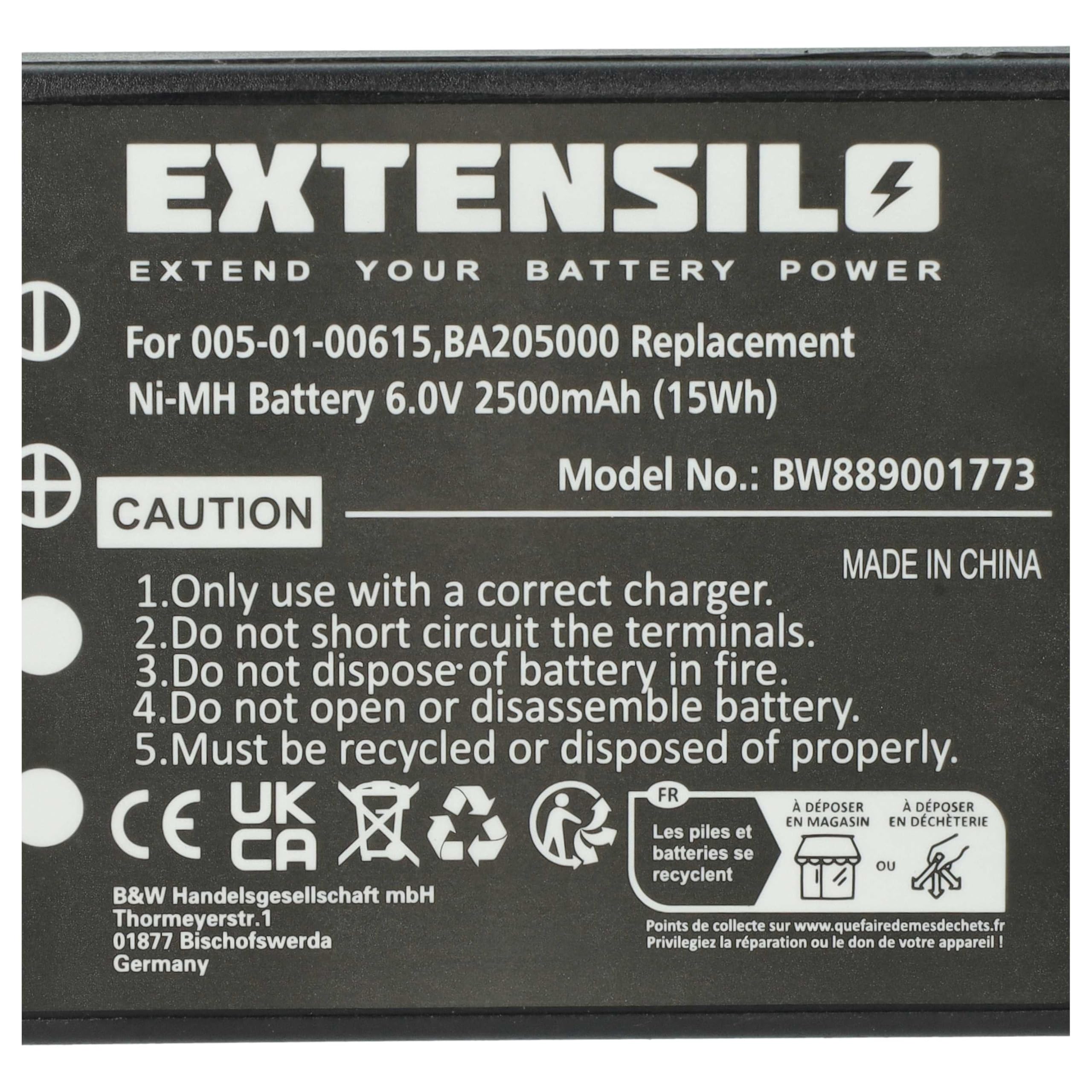 10 x bateria kompatybilna z HBC Radiomatic Eco Radiopilot zdalnego sterowania (2500 mAh, 6 V, NiMH) - czarny