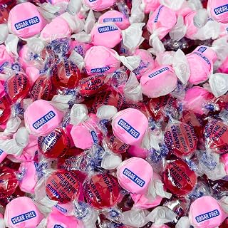 Holiday Sugar Free Cinnamon Lovers Mix Soft & Chewy Taffy & Hard Candy Discs, 1 Lb Diabetic & Keto Friendly Nut Free Gluten Free Individually Wrapped