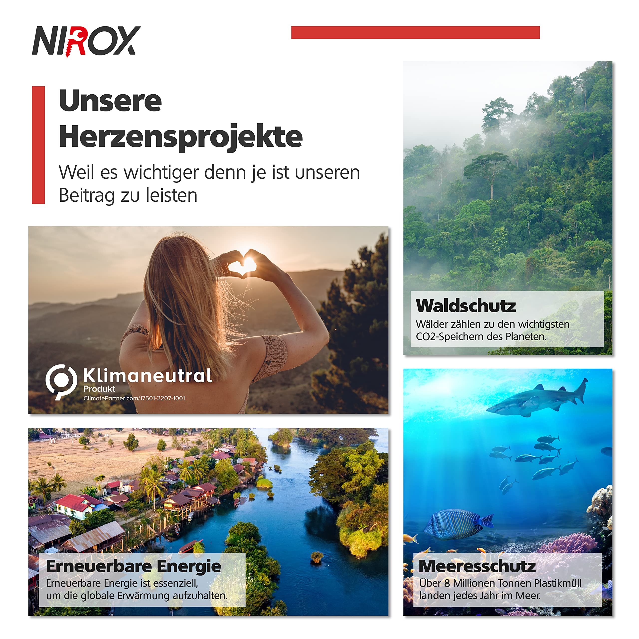 Nirox Saugglocke - Ausgussreiniger mit Hochdruck - Vakuum Pümpel mit starker Saugleistung - pflegeleichter Pömpel - Abflussstampfer mit kraftvoller Druckluft