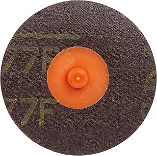 Cubitron II Roloc Disc 777F - 60 Grit Ceramic Aluminum Oxide Grinding Disc - For Disc Sanders - Roloc Quick Change - Water Resistant YF-Weight Backing - 2