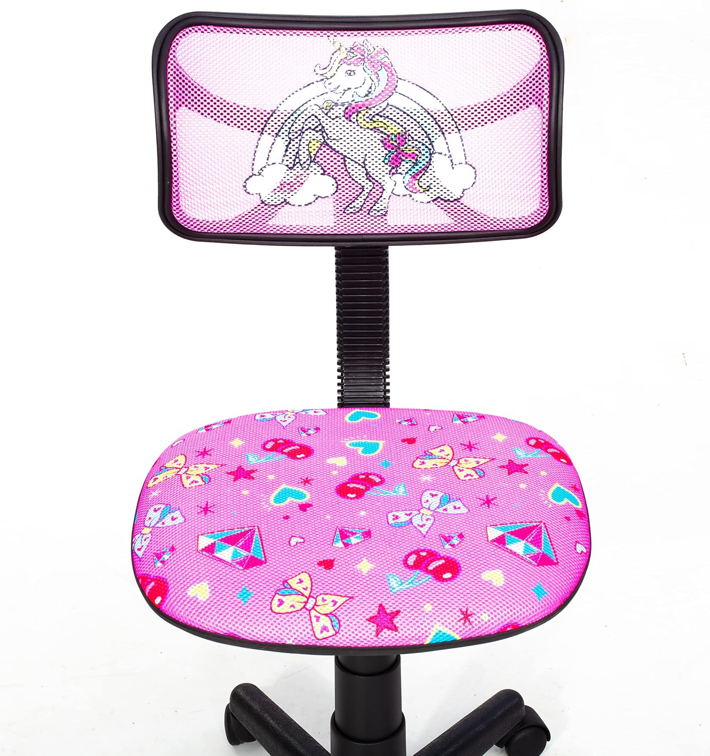 JoJo Siwa Adjustable Swivel Mesh Rolling Desk Chair, for Kids, Teens and Adults