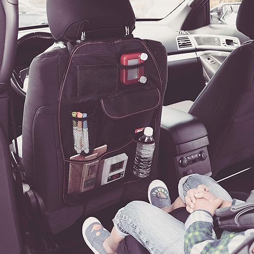 Miniatura 2 de Diono Stow n Go - Organizador de asiento trasero de automóvil para niños protector de asiento trasero con 7 bolsillos de almacenamiento 2 soportes