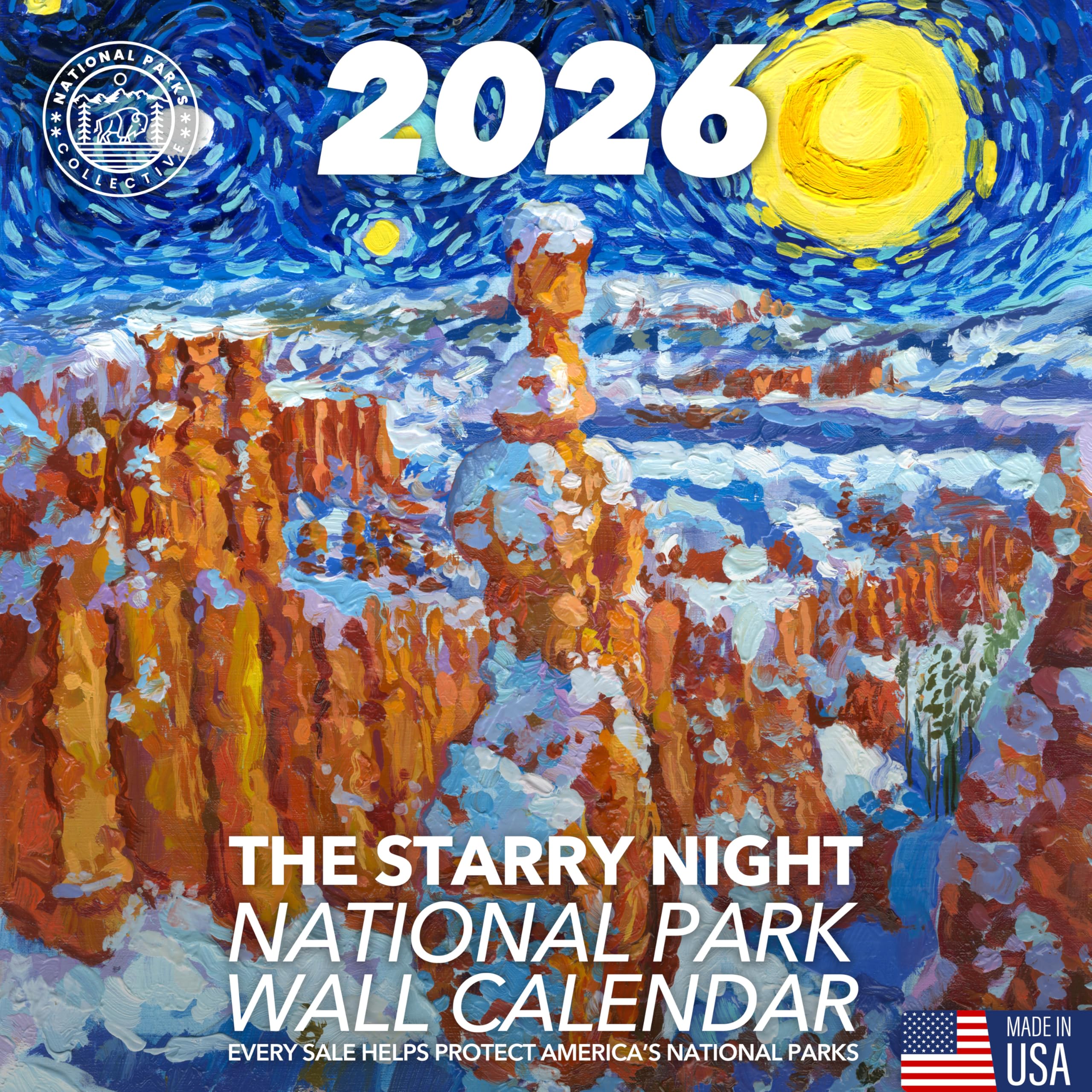 Locker.Ink | Get Ready for Spring 2026 with These Beautiful Wall Calendars Starry Night National Parks Calendar 2026