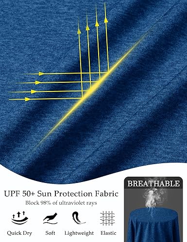 Miniatura 6 de MAGCOMSEN Camisetas de manga larga para mujer, con protección solar UPF 50+, protección solar, atlético, correr, natación, protección contra