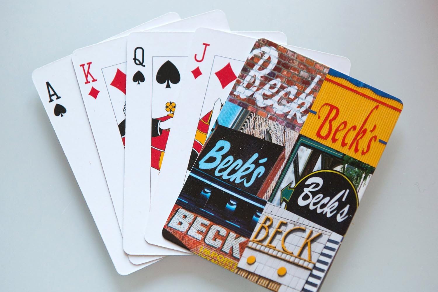 BECK Personalized Playing Cards featuring photos of actual signs