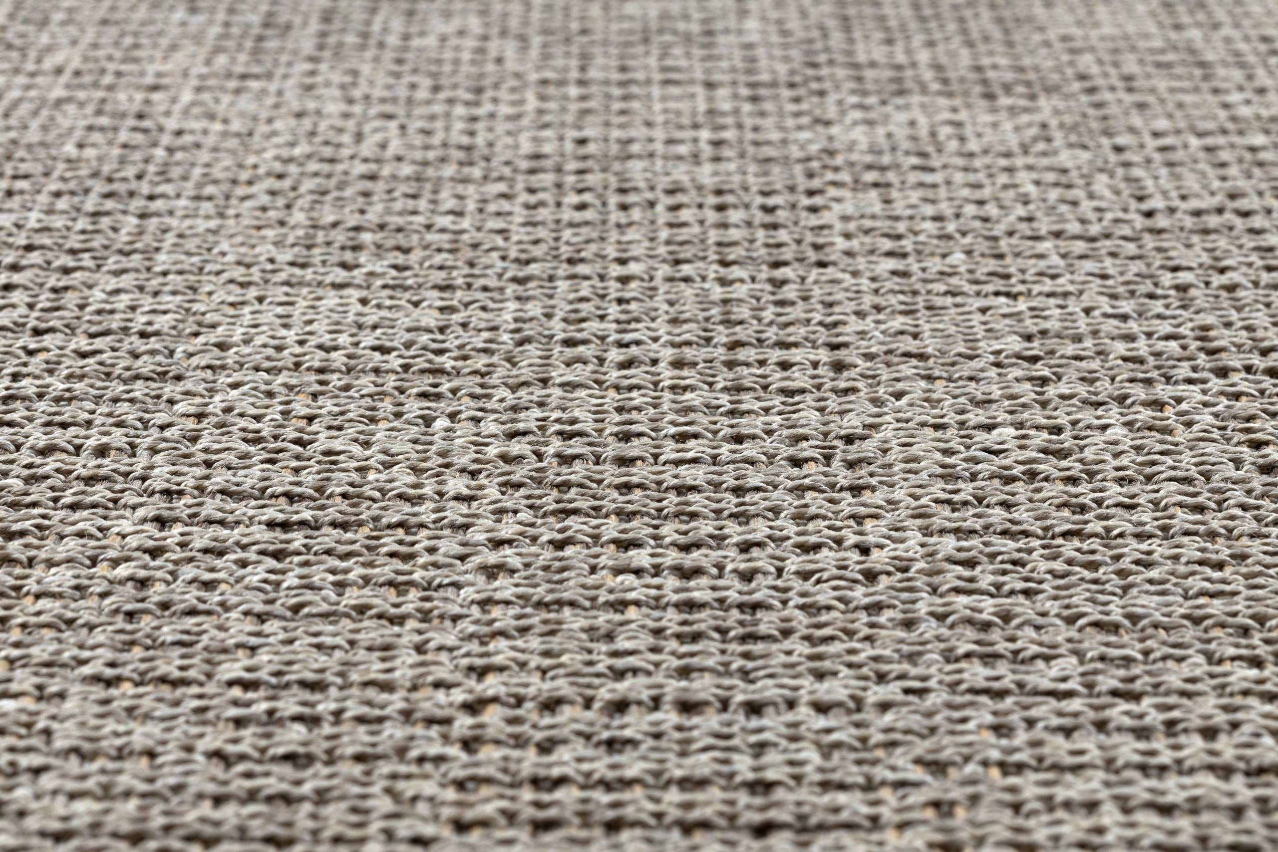 Tapis Moderne SISAL Boho Intérieur & Extérieur Tissage À Plat Haute qualité pour Chambre, Terrasse, Balcon, Cuisine, Beige 80x150 cm