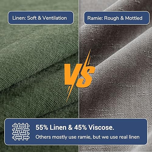 Miniatura 9 de NEXHOME PRO Juego de 2 fundas de almohada bohemias de 20 x 20 pulgadas para sofá, fundas de almohada decorativas hechas a mano de lino para sofá