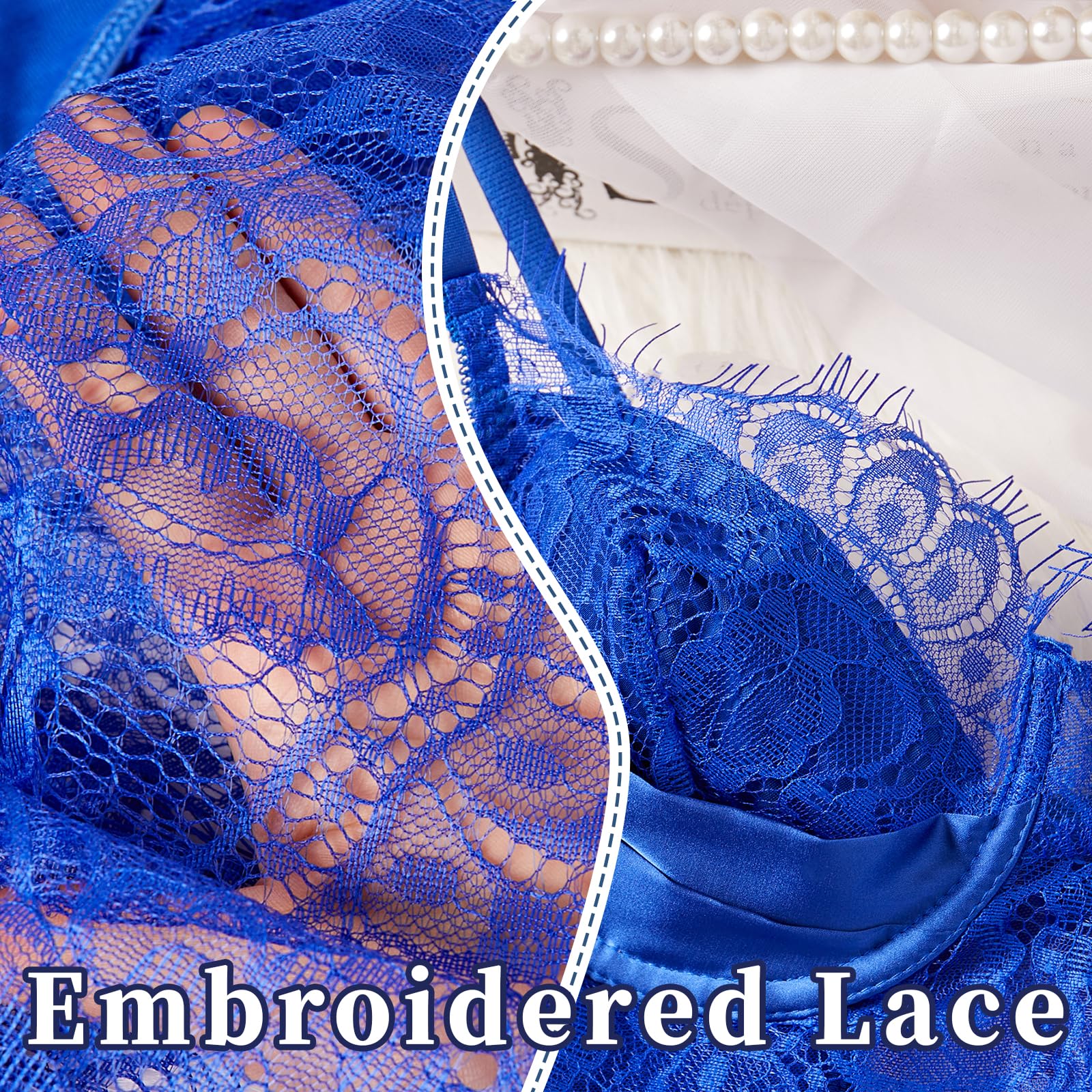 ssgrlvok Sexy Lingerie 3 Piece Set Women Lace Bodysuit with G-String and Stockings Push Up Bralette Sheer Mesh Cute Outfits