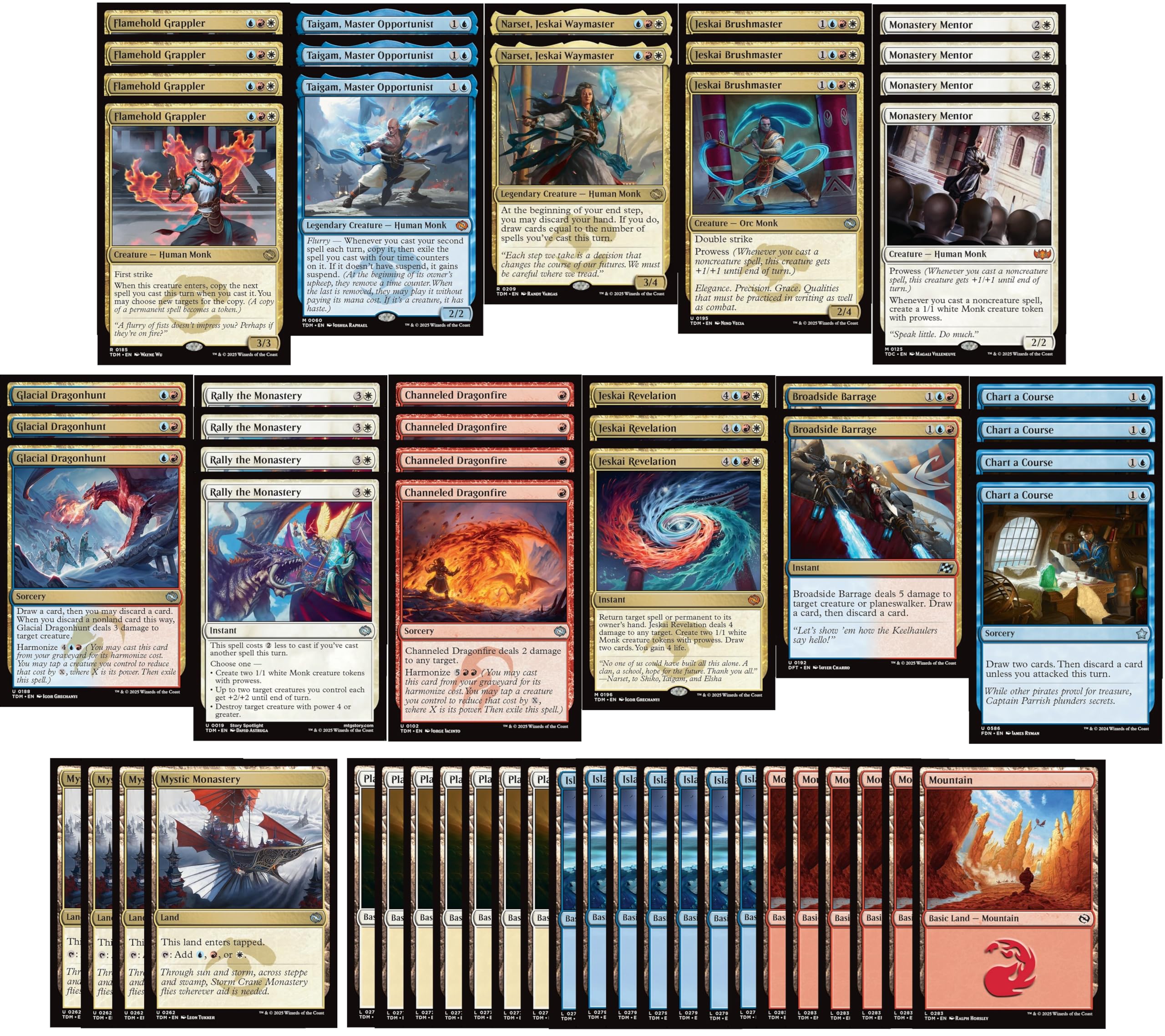 Amazon.com: Elite Monk Deck - Jeskai Blue Red White - Very Powerful -  Modern Legal - Custom Built