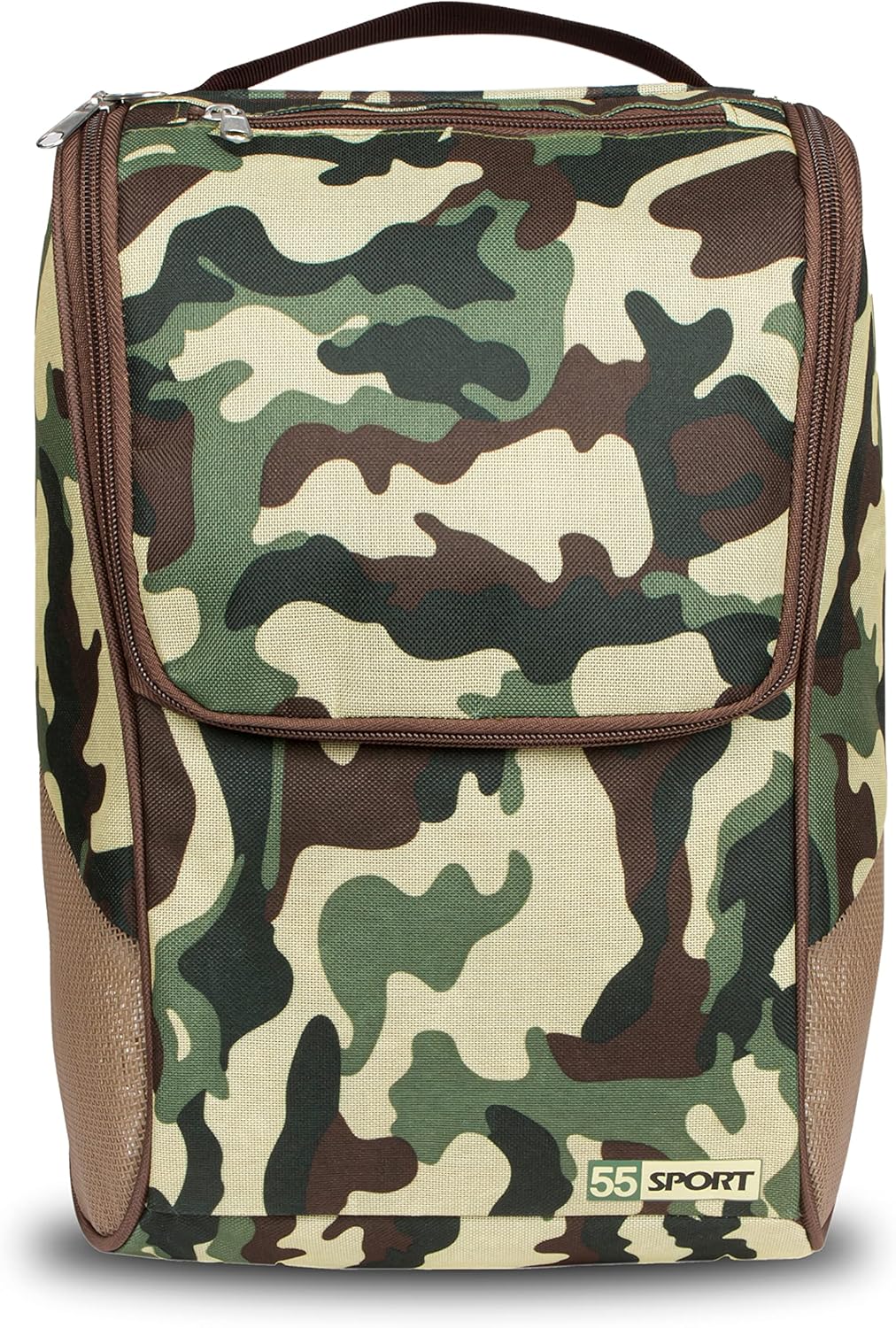 55 Sport Pro ventilado bota de fútbol y bolsa de zapatos con bolsillo con cremallera - camuflaje