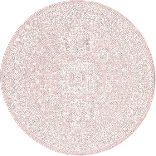Miniatura 433 de Rugs.com Outdoor Aztec Collection Alfombra – 4 x 6 pies alfombra de tejido plano gris carbón perfecta para salas de estar, grandes comedores, planos