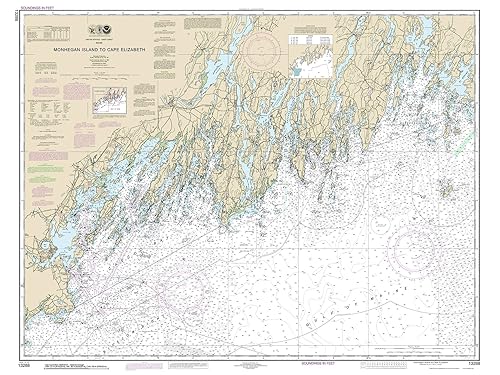 Monhegan Island to Cape Elizabeth - 2014 Maine Brunswick Casco Bay Portland Nautical Map - 80000 AC Reprint ED 3:4 - Chart 1204