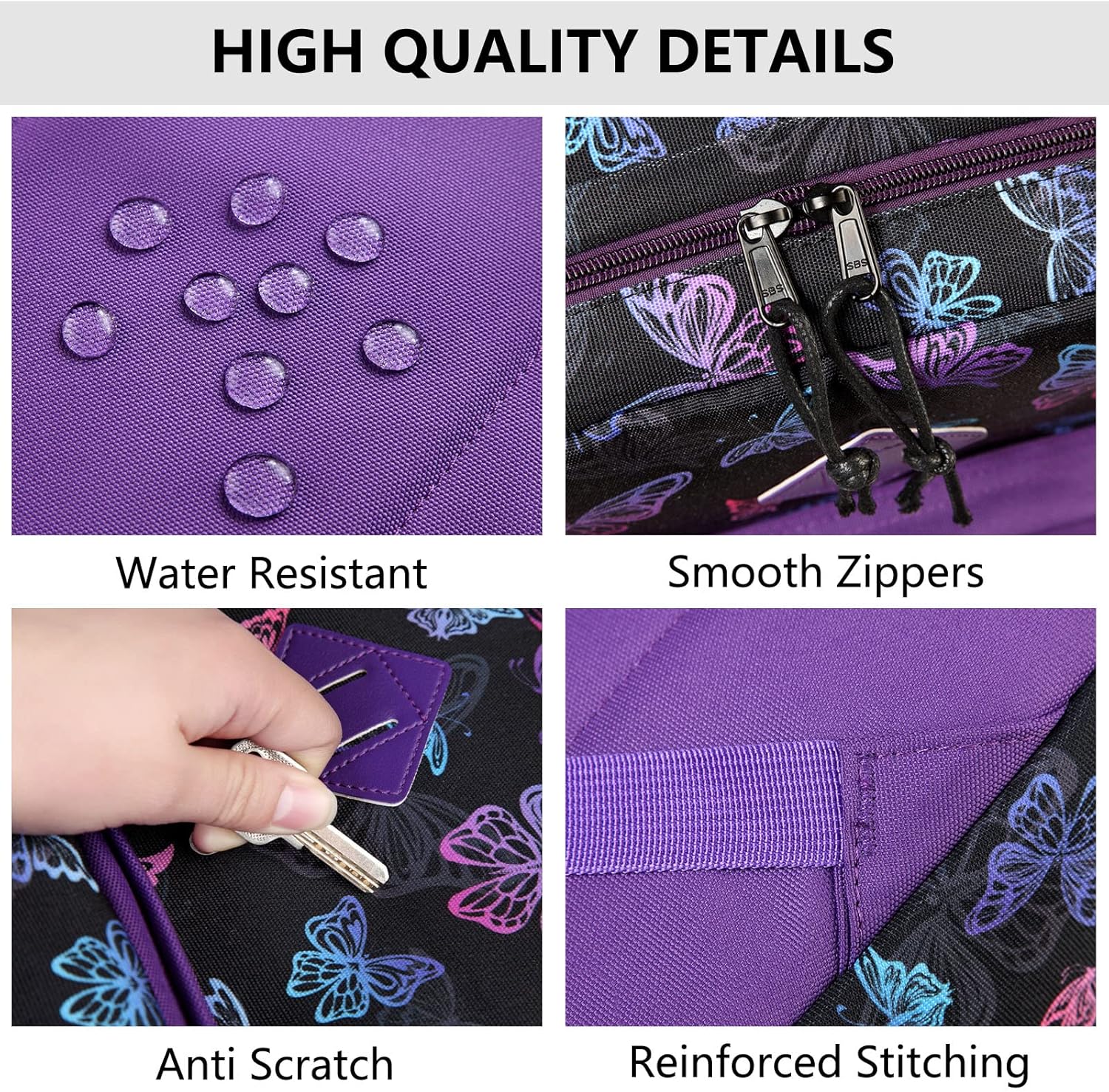 VX VONXURY School Backpack for Men Women,Lightweight Classic Basic Bookbag Simple Kids Black Backpack for College Travel - Image 4