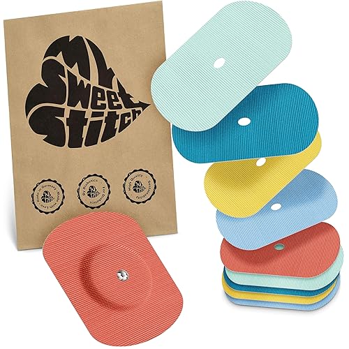 Paquete de 10 cubiertas de sensor Freestyle Libre 12 impermeables con orificio de ventilación ovalado negro - Dura hasta 14 días, parches adhesivos