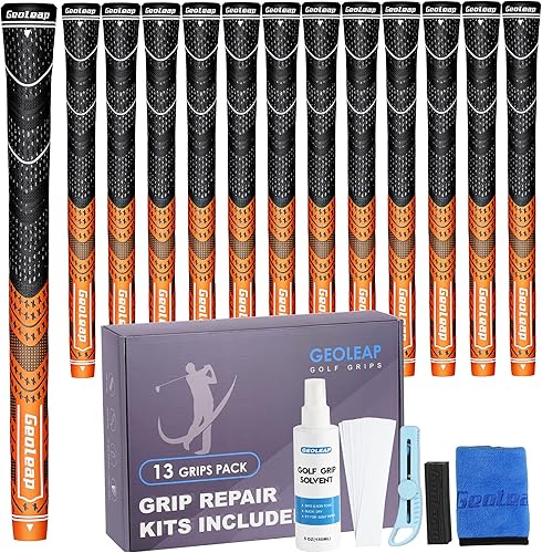 Miniatura 19 de Geoleap Golf Grips Set of 13- Grips with Tapes and Grips with All Repair Kits for Choice,Hybrid Golf Club Grips All Weather Contral, High Feedback &