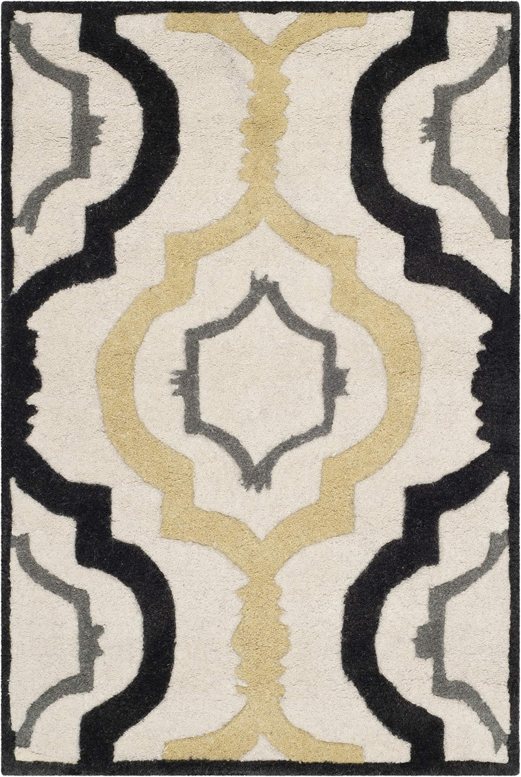 Chatham Collection 2' x 3' Ivory/Multi CHT747A Handmade Geometric Premium Wool Accent Rug