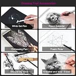 HIFORNY 100 PCS Set de dessin Kit de croquis,Crayons de sketch fournitures d'art Graphite,Charbon, Outils de prêt & Accessoires,Portable Zippered Travel Case pour les artistes, étudiants & Débutants