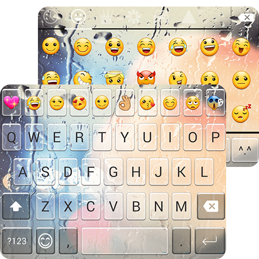 Free Glass Emoji Keyboard Theme
