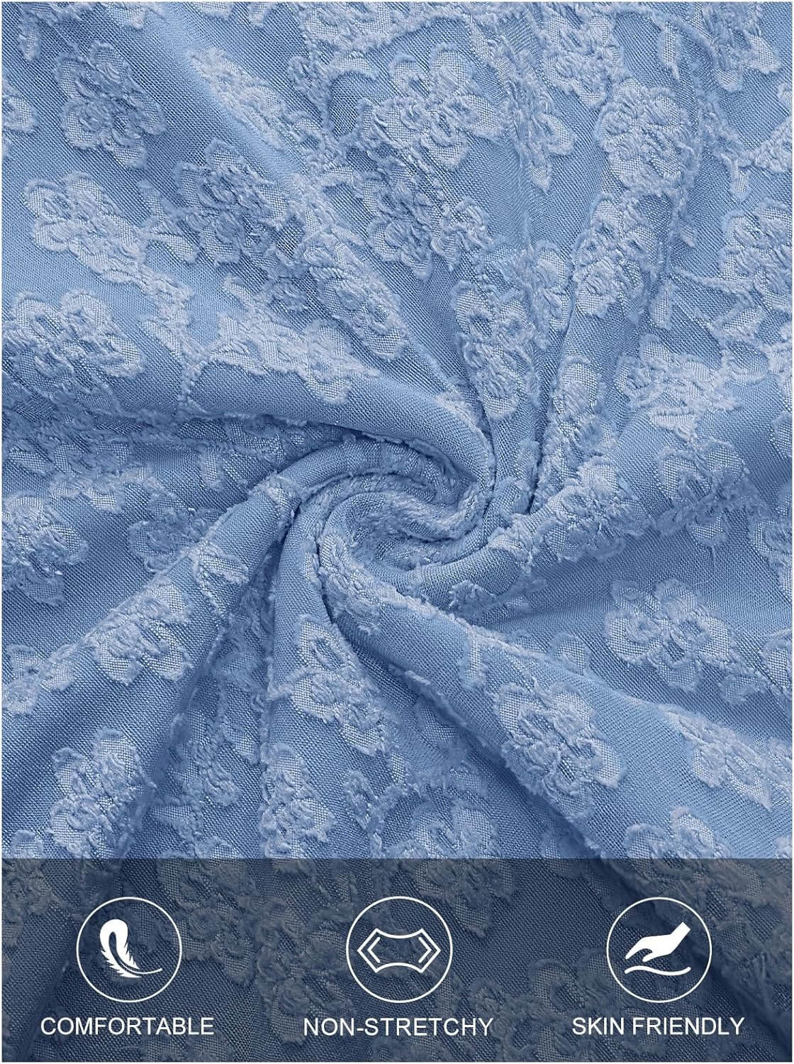 MEROKEETY Women's Floral 2025 Fall Midi Dresses Long Sleeve Square Neck Flowy A Line Wedding Ruched Dress Pockets - Image 5