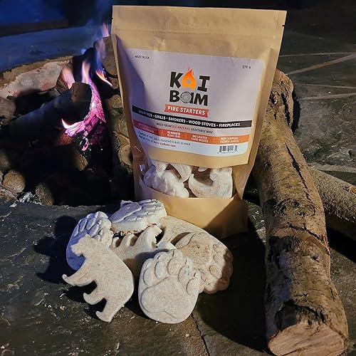 Miniatura 2 de Kai Bam - Divertidos iniciadores de fuego para acampar - Formas temáticas de campamento, no tóxicas, veganas, sostenibles, tiempo de combustión de