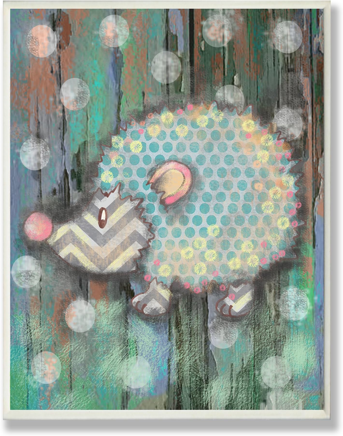 The Kids Room by Stupell Distressed Woodland Porcupine Rectangle Wall Plaque