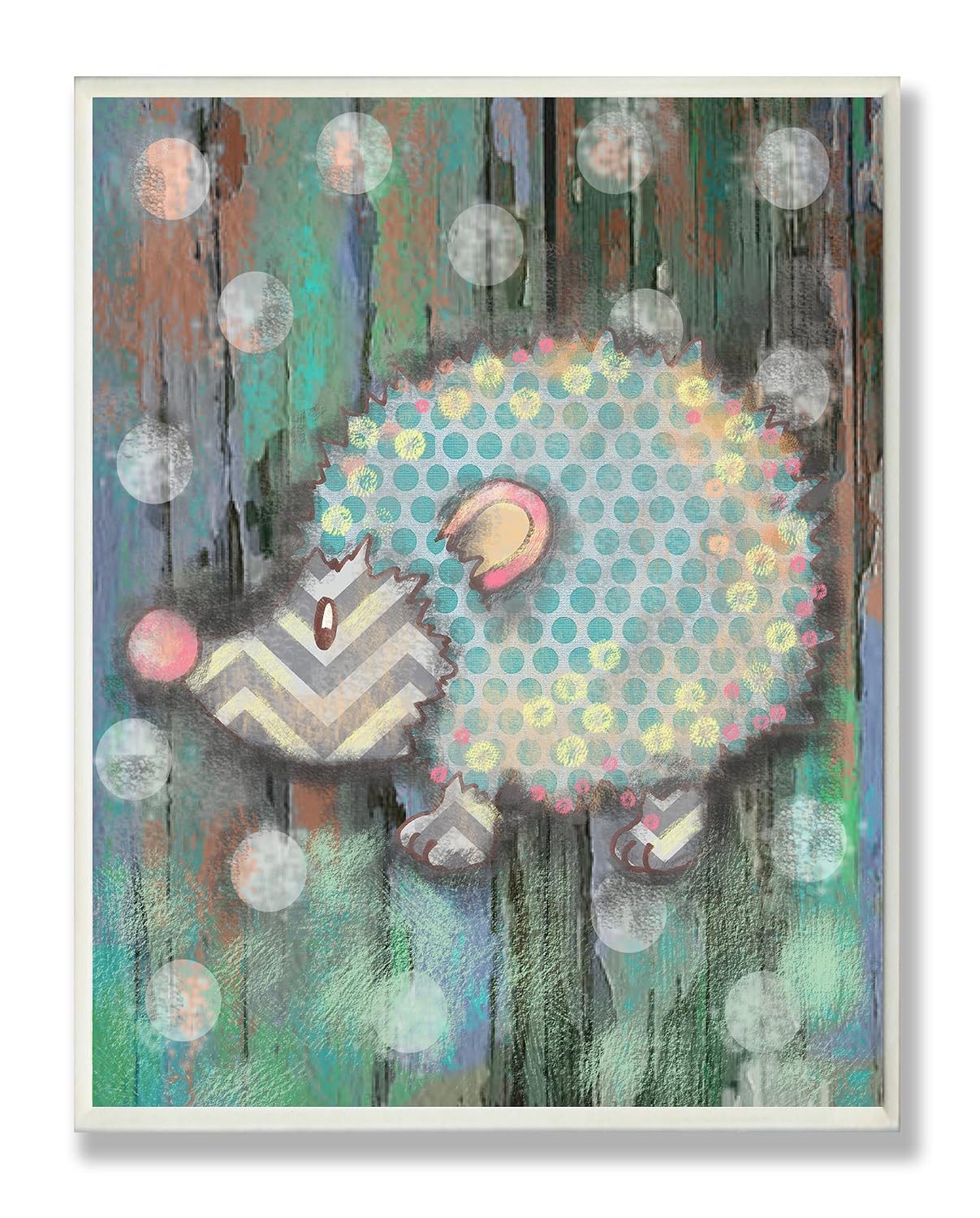 The Kids Room by Stupell Distressed Woodland Porcupine Rectangle Wall Plaque
