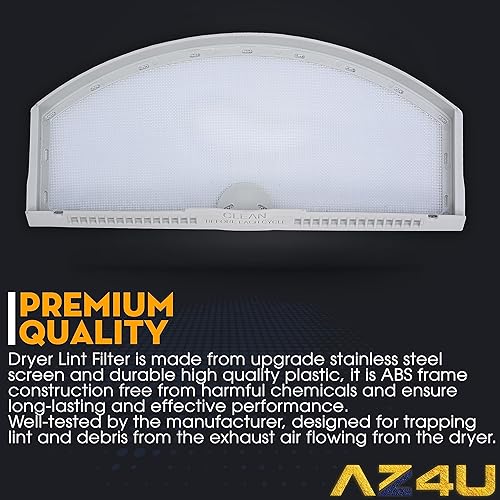 Miniatura 2 de AZ4U Filtro de pelusa de repuesto para General Electric (GE) HotPoint WEO3X23881 GTD42EASJ2WW GTX22EASK0WW GTD42GASJ0WW HTX21EASK0WW GTD45EASJ0WS
