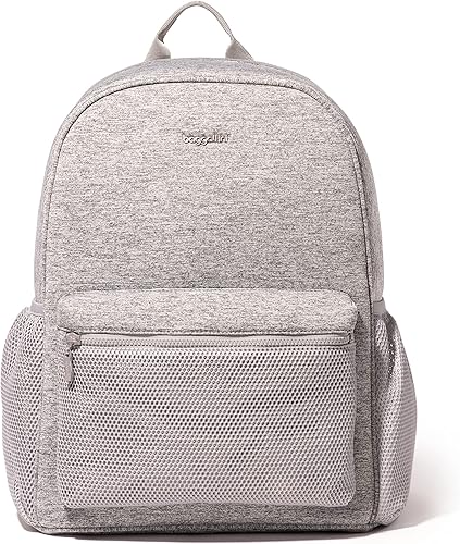 Baggallini Mochila para laptop On The Go para mujer, Neopreno gris jaspeado