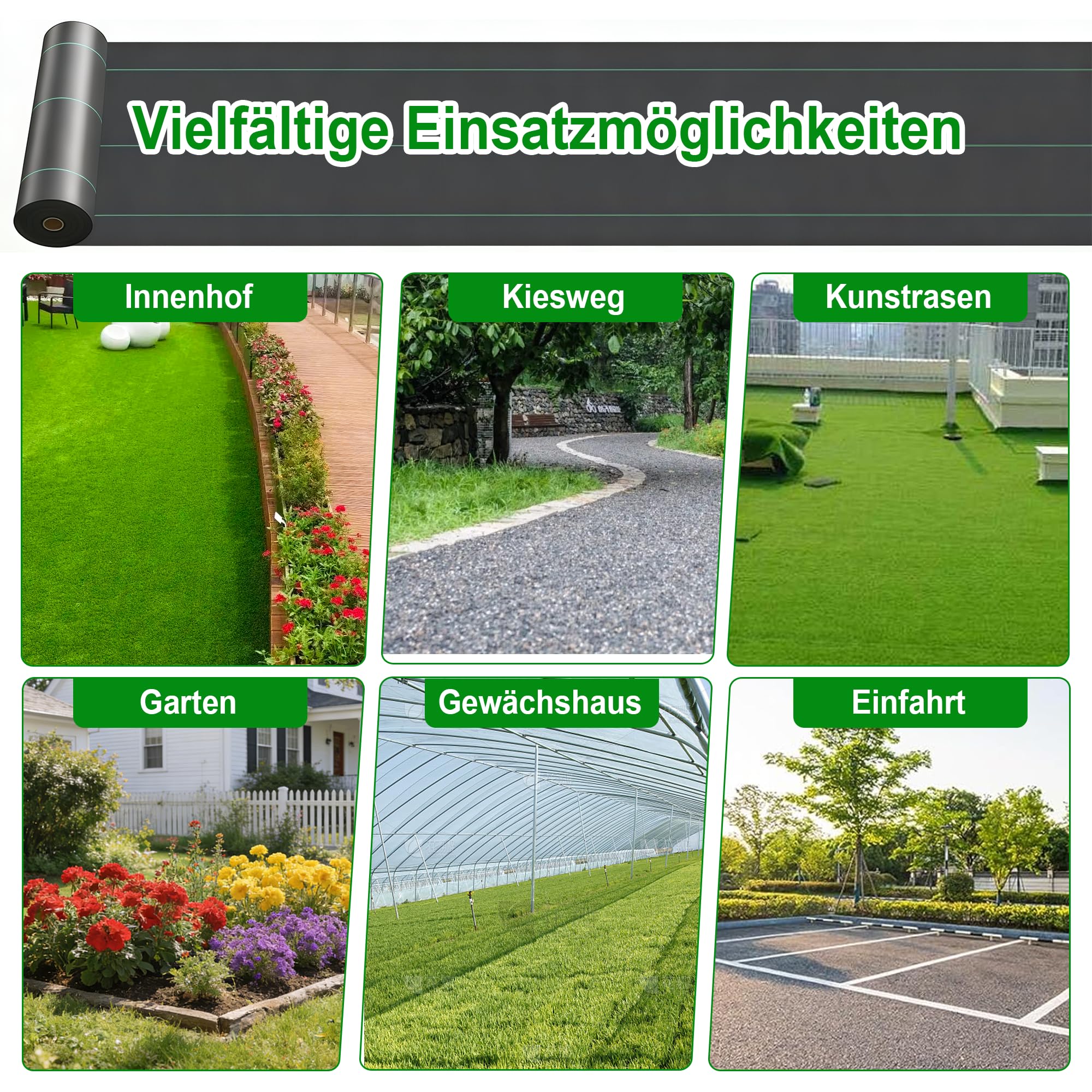 Unkrautvlies Extra Stark Gartenvlies 2x25m,PP Reißfestes Drainagevlies 50m²,Uv-BestäNdiges Hochbeet Folie 80g/m2,Unkrautvlies WasserdurchläSsig (75m² (3m x 25m))