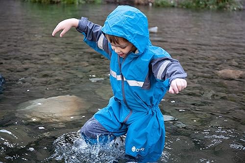 Miniatura 21 de OAKI Traje de lluvia y sendero, el mejor traje de lluvia para niños y niñas - Overol de lluvia perfecto para niños y niñas naranja
