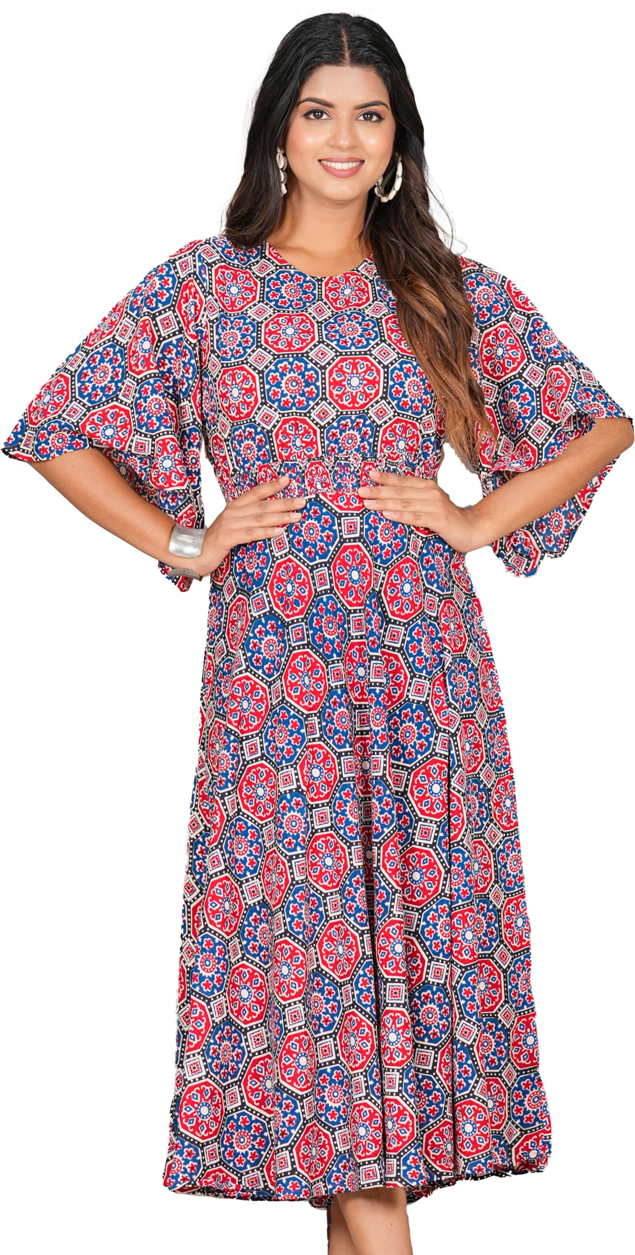 yash gallery Women's Maxi Floral Printed Smoking Anarkali Dress-picture-18