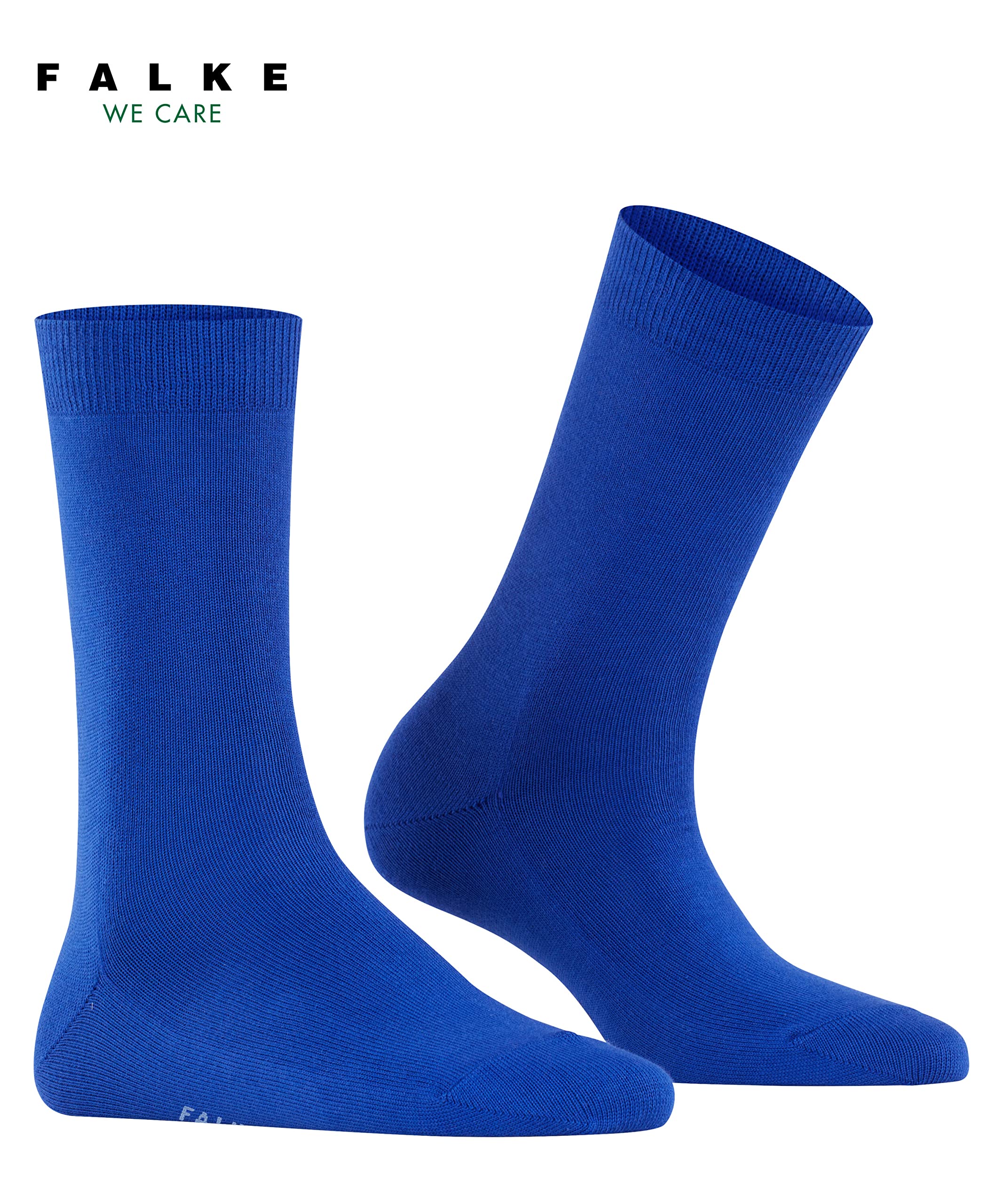 FALKE Family Coton Unies sans Motif 1 Paire Chaussettes, Bleu (Imperial 6065), 39-42 Femme