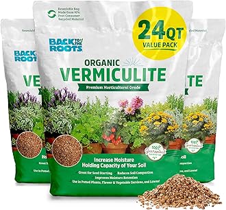 Back to the Roots 100% Organic Vermiculute (24 qt Value Pack) | Made in The USA | Premium Nutrition for Indoor and Outdoor Plants