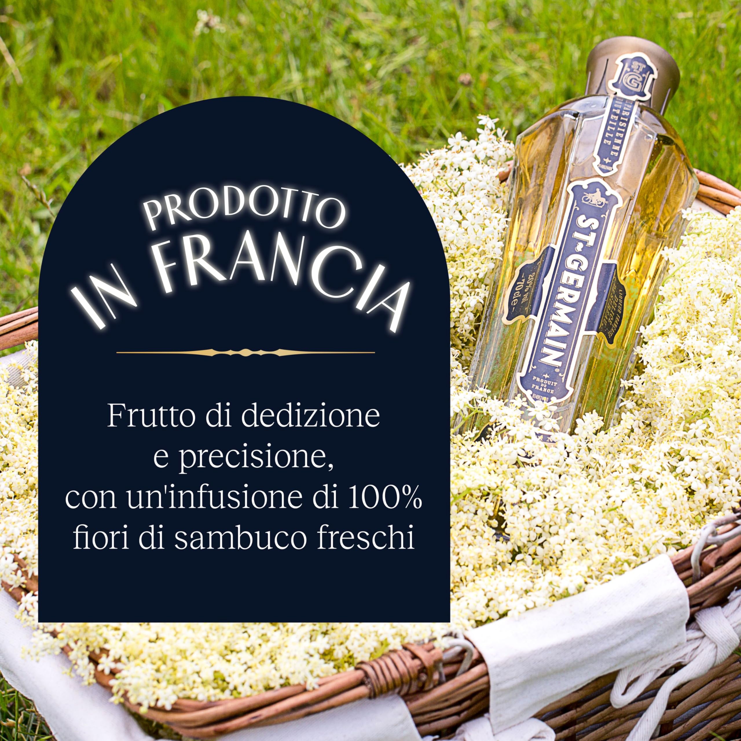 St-Germain Liquore Artigianale ai Fiori di Sambuco, Vol. 20%, 70 cl / 700 ml, raccolti a mano e senza aromi artificiali