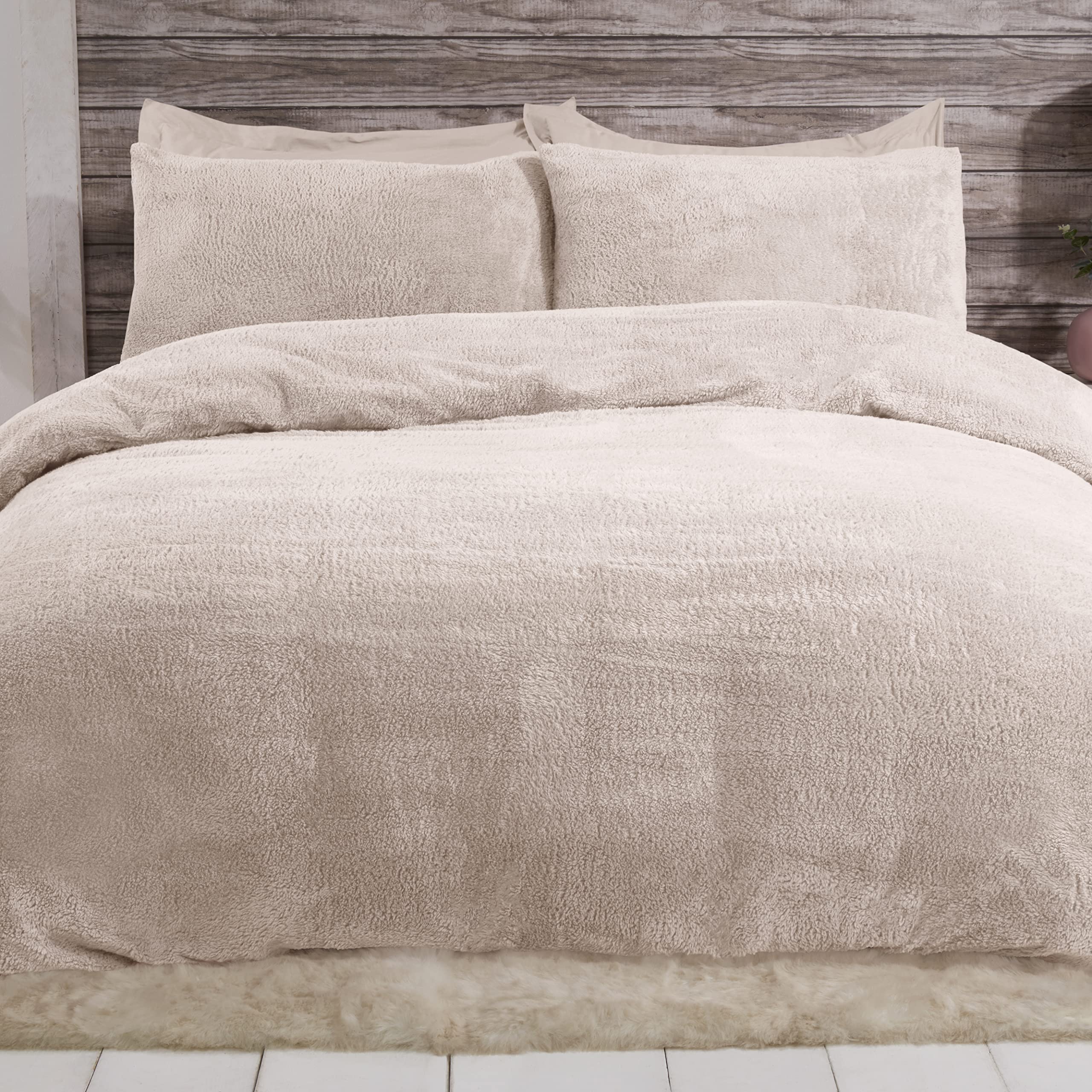 Parure De Lit Polaire Sleepdown Geo - Housse Couette 200x200cm Bleu Marine